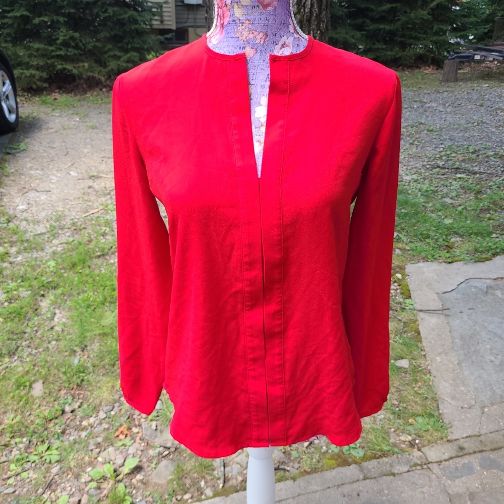 Ralph Lauren Red Blouse small